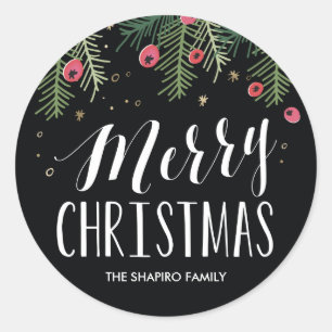 Merry Berry Collection Classic Round Sticker