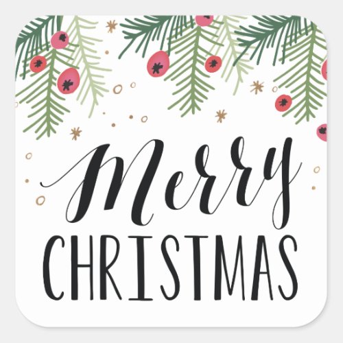 Merry Berry Collection Square Sticker