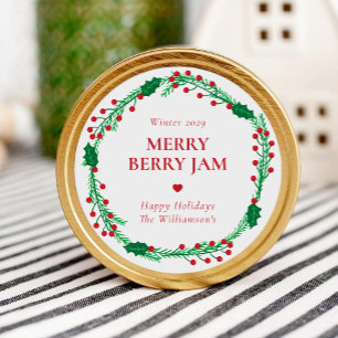 Merry Berry Custom Holiday Jam Label