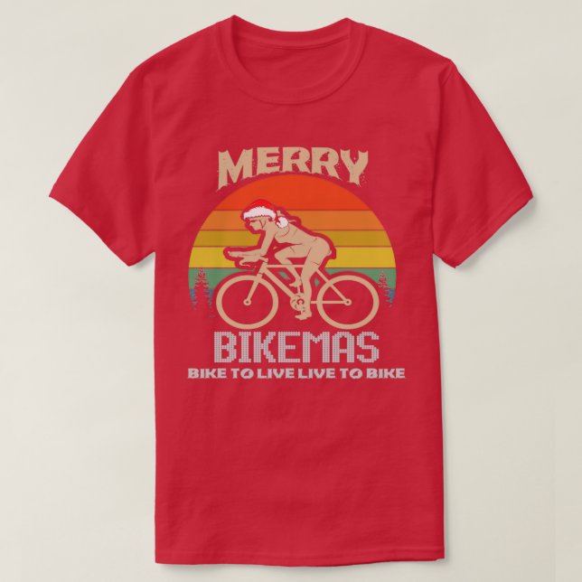 Merry Bikemas  T-Shirt (Design Front)