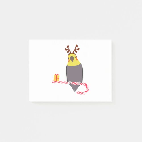 Merry birbmas cockatiel bird holiday post_it notes