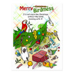 Merry Birdmess postcard