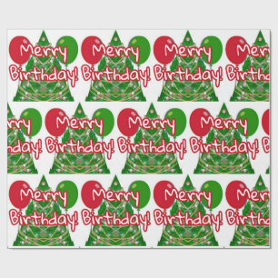 Merry Birthday Wrapping Paper