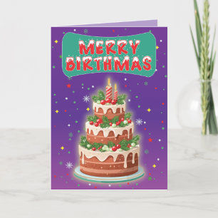 Merry Birthmas Christmas Birthday Card