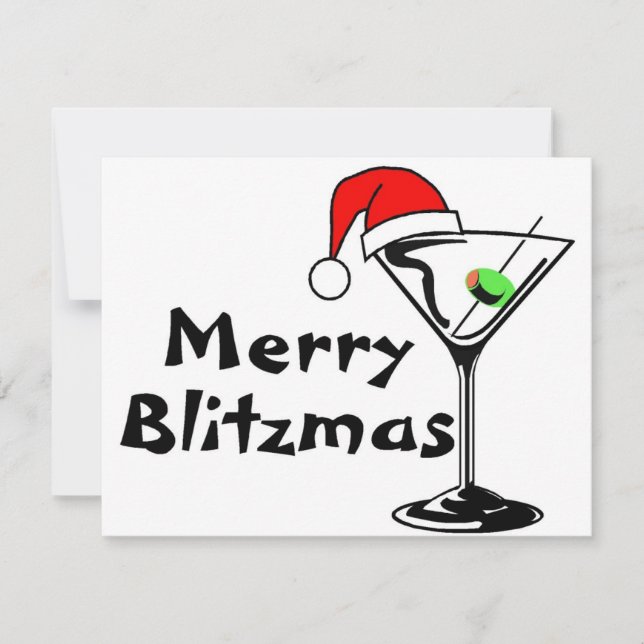 Merry Blitzmas Christmas Holiday Card (Front)