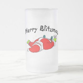 Merry Blitzmas Drunk Santa mug