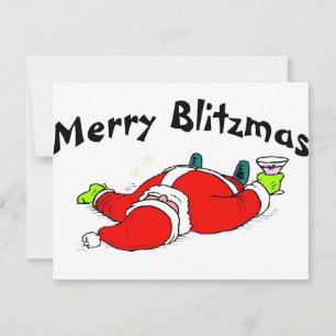 Merry Blitzmas Santa Holiday Card
