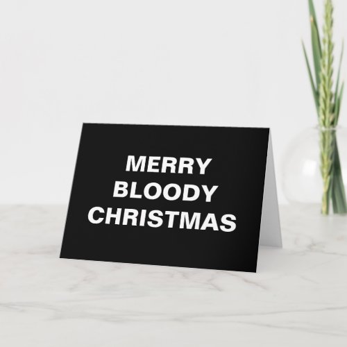Merry Bloody Christmas Holiday Card