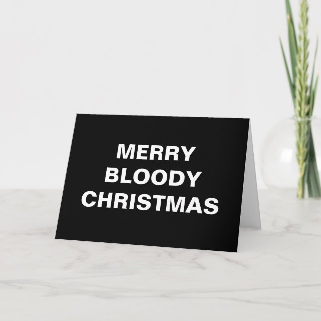 Merry Bloody Christmas Holiday Card (Front)