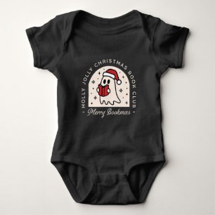 Merry bookmas bookish book lovers Christmas funny Baby Bodysuit