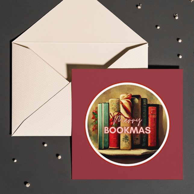 Merry Bookmas, Christmas School Library  (Merry Bookmas, Christmas Card)