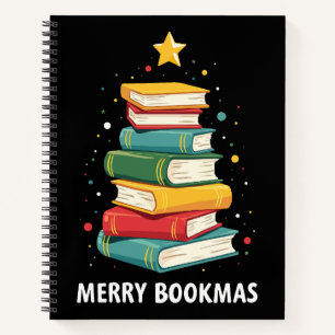 Merry Bookmas - Festive Book Stack for Book Lovers