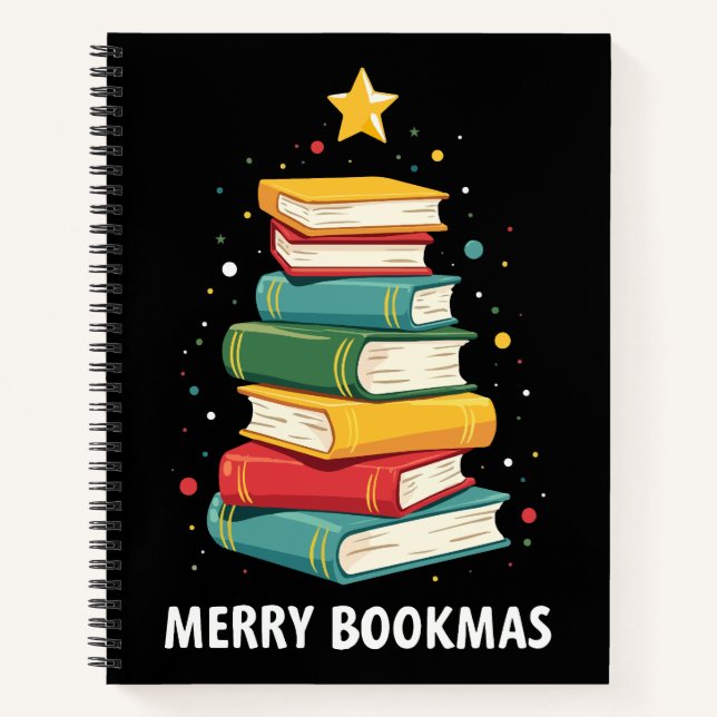 Merry Bookmas - Festive Book Stack for Book Lovers (Front)