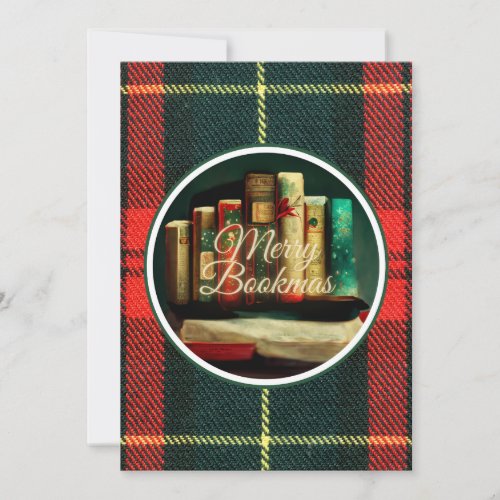 Merry Bookmas Readers and Bookish Christmas  Holiday Card
