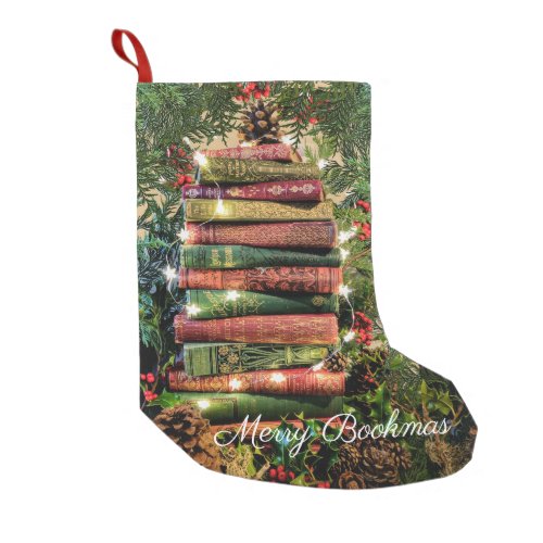 Merry Bookmas Small Christmas Stocking
