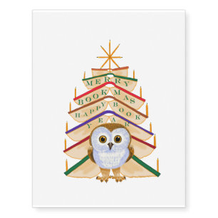 Merry Bookmas Temporary Tattoos