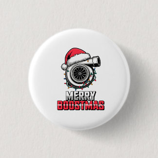 Merry Boostmas Boost lover Santa Turbo Christmas Button