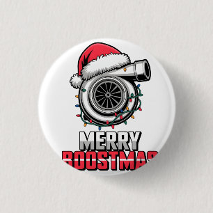 Merry Boostmas Boost lover Santa Turbo Christmas Button