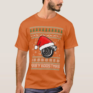 Merry Boostmas Turbo Ugly Christmas T-Shirt