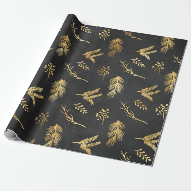 Merry Botanicals Holiday Wrapping Paper (Unrolled)