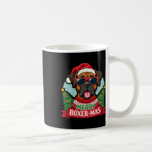 Merry Boxer-mas Cute Boxer Dog Christmas Coffee Mug