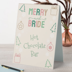 Merry & Bride Hot Chocolate Bar Bridal Shower Table Tent