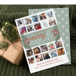 Merry &amp; Bright 20 photo collage Foliage  Holiday Card