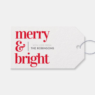 Merry & Bright Black and White Gift Tags