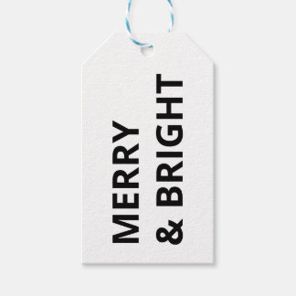 Merry & Bright Black and White Gift Tags