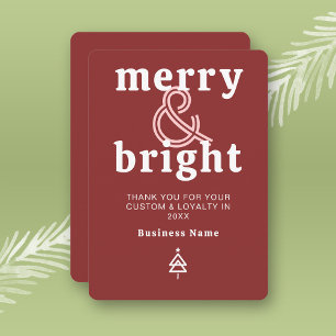 Merry & Bright Business Christmas Holiday Card