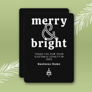 Merry & Bright Business Christmas Holiday Card