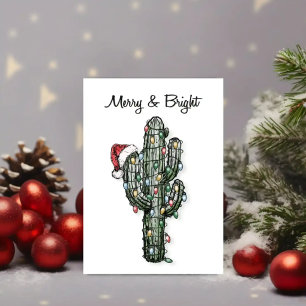 Merry & Bright — Cactus Christmas Card
