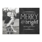 Merry &amp; Bright Chalkboard Card | Zazzle