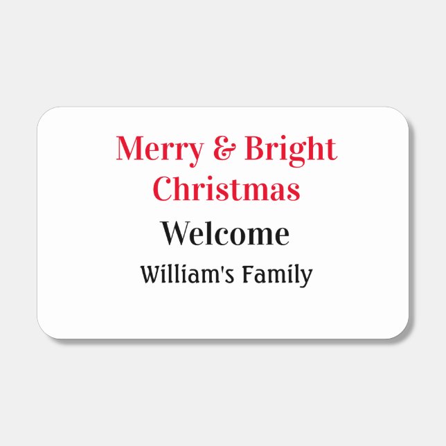 Merry Bright Christmas add family name welcome joy Matchboxes (Front)