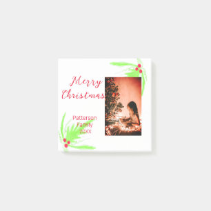 Merry Bright Christmas add family name welcome joy Post-it Notes