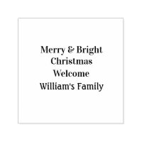 Merry Bright Christmas add family name welcome joy