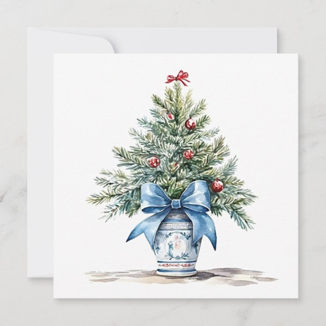 "Merry & Bright Christmas Beauty" Note Card (Front)
