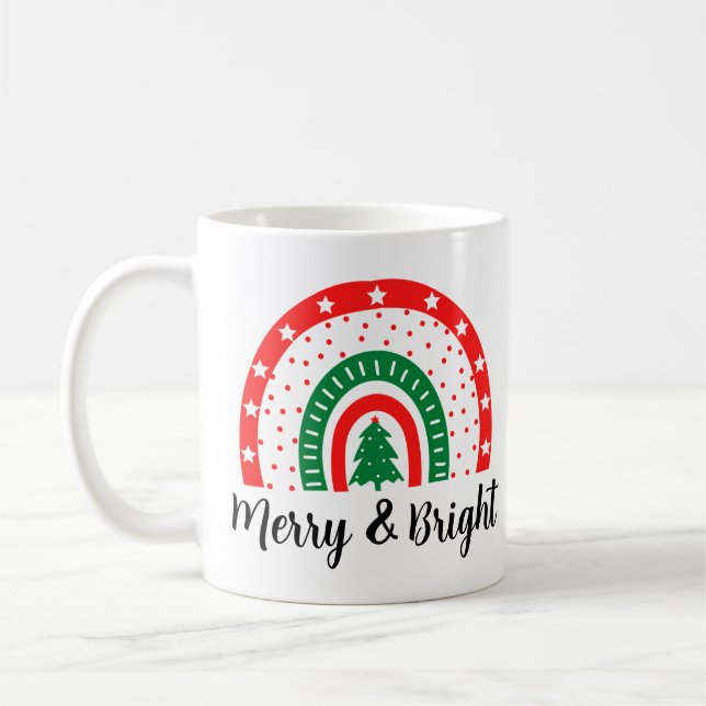 Merry & Bright Christmas  Coffee Mug (Left)