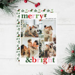 Merry & Bright Christmas Fun Family Holiday Card<br><div class="desc">Bright and fun Christmas card to send out to family and friends!</div>