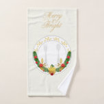 Merry & Bright Christmas  Hand Towel<br><div class="desc">Merry and Bright Christmas Dinner</div>