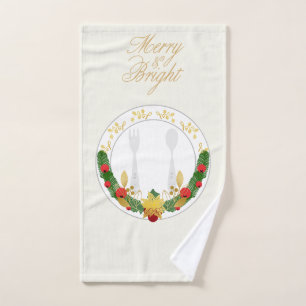 Merry & Bright Christmas  Hand Towel