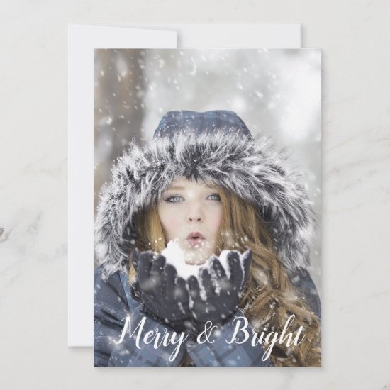 Merry & Bright Christmas Holiday Card