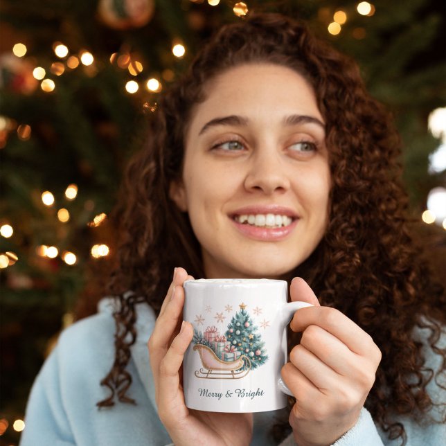 Merry & Bright Christmas Holiday Coffee Mug (Creator Uploaded)