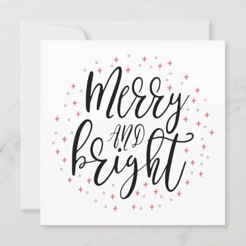Merry  Bright  Christmas Holiday Greeting Card