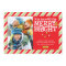 Merry & Bright Christmas Lights and Stripes Photo