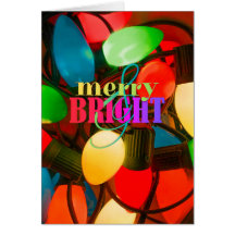 Merry & Bright Christmas Lights - Postcard