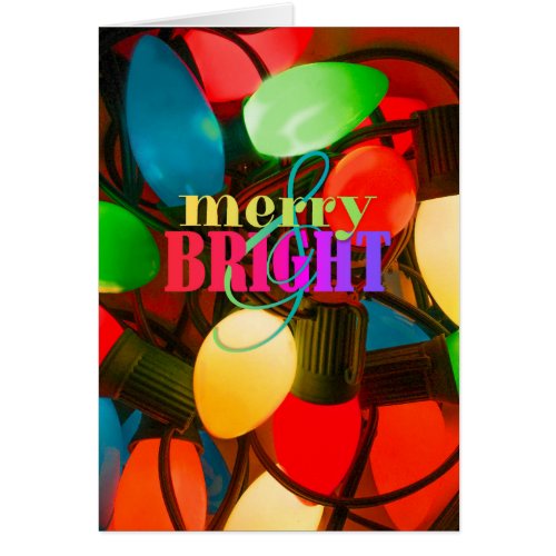 Merry  Bright Christmas Lights _ Postcard