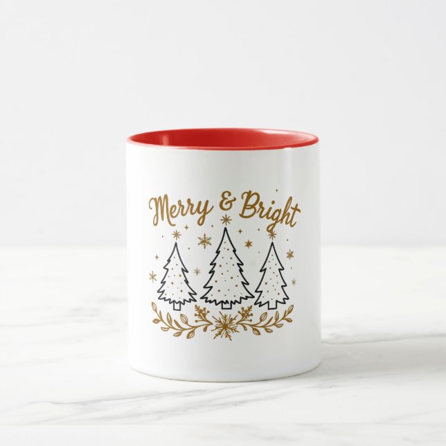 Merry & Bright Christmas Mug  (Center)