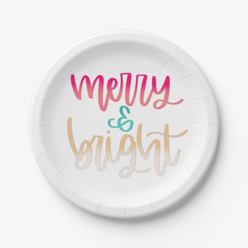 Merry  Bright Christmas Paper Plates