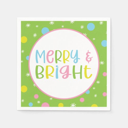 Merry  Bright Christmas Party Napkins